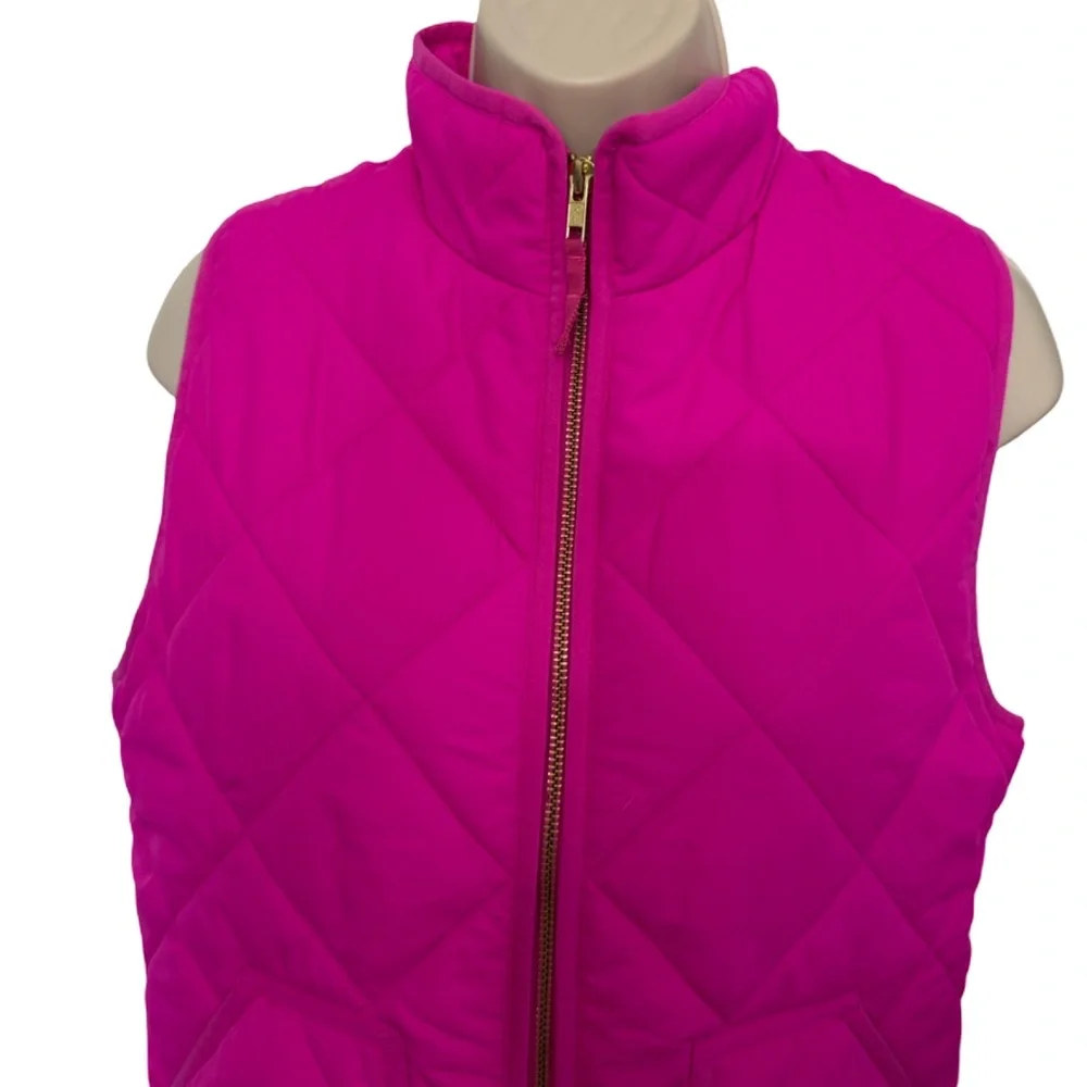 J. Crew Hot Pink Puffer Vest - Picture 5 of 8
